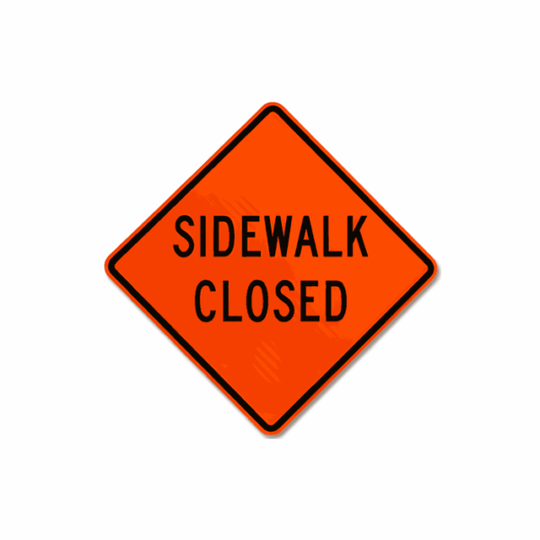 Sidewalk closed